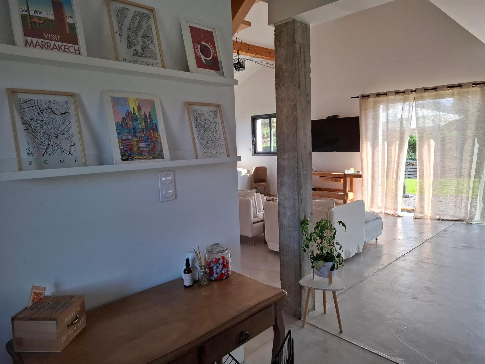 Charmante Villa Familiale Au Calme A 15Min Des Plages آسكا الغرفة الصورة